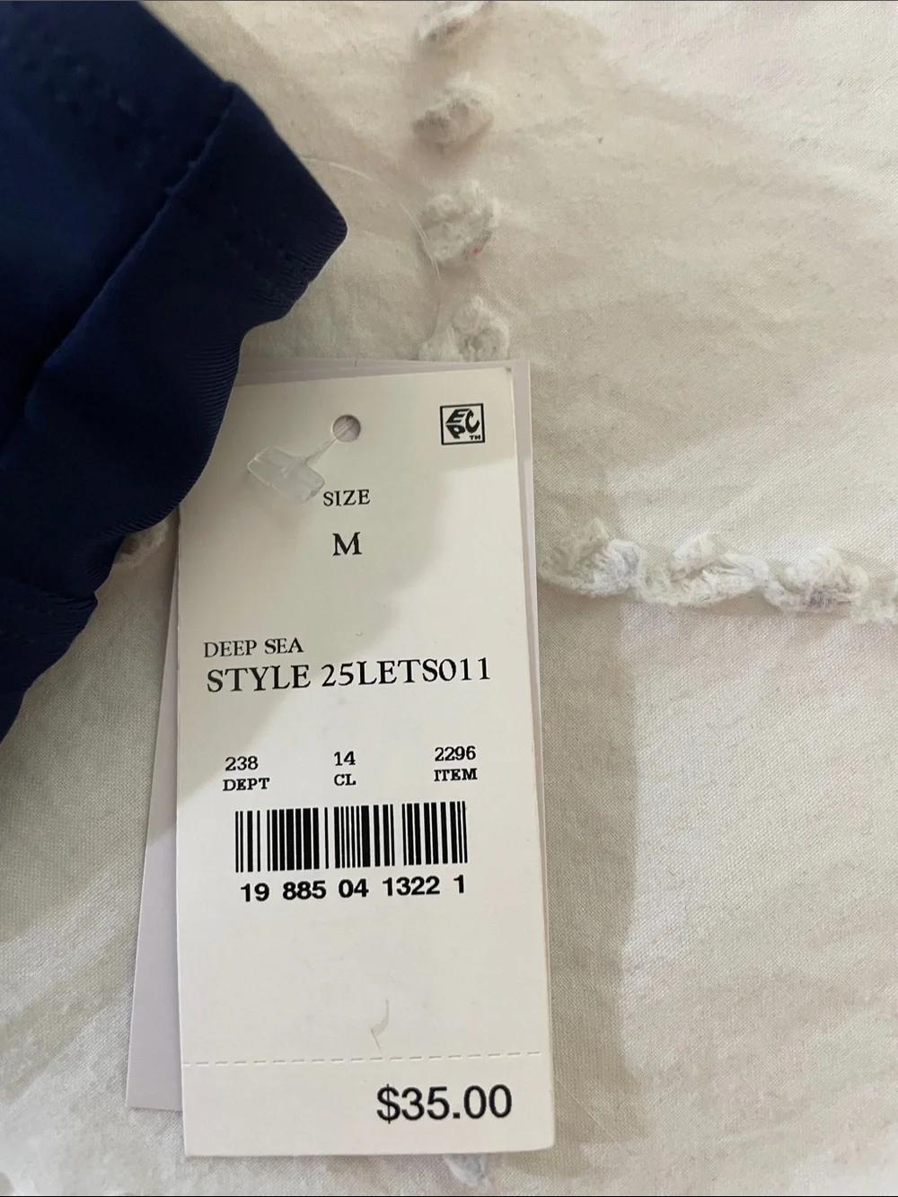 Lands' End Women's High-Waist Swim Briefs - Navy nwt